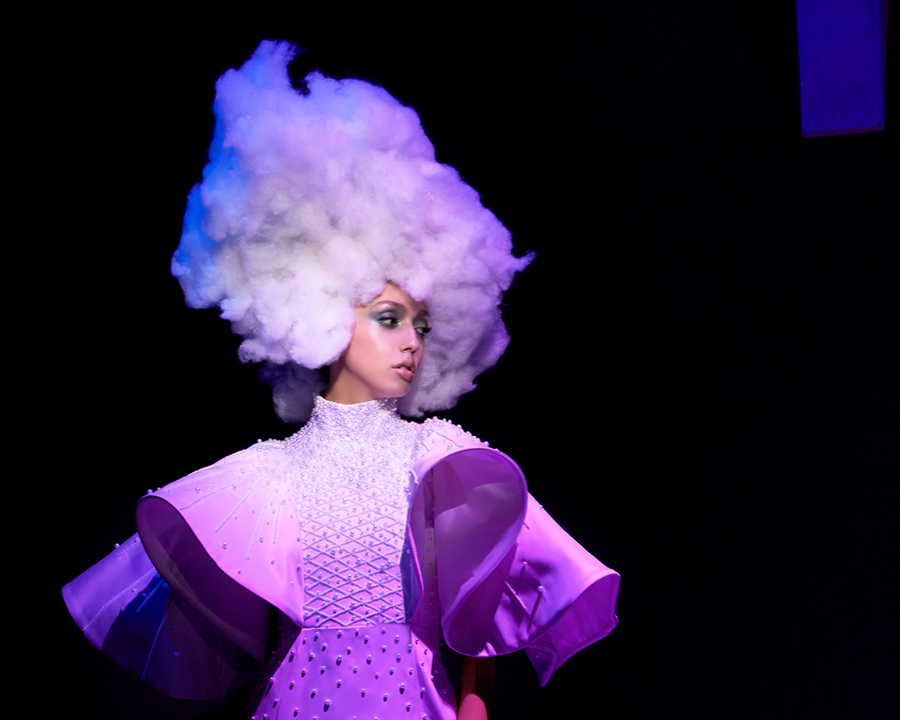 the Cloud Queen and Her Gown of Infinite Colors - Lavender' from the fashion editorial 