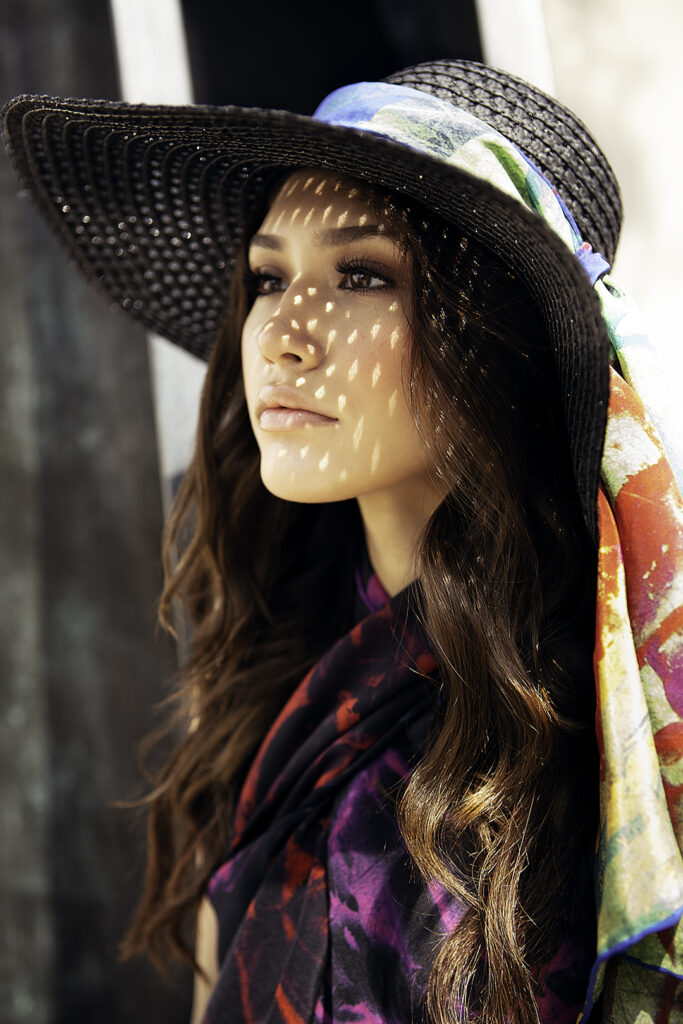 Advertising image for Anne-Joelle Designs. Model Savannah Martinez. Gerard Harrison Houston fashion photographer.